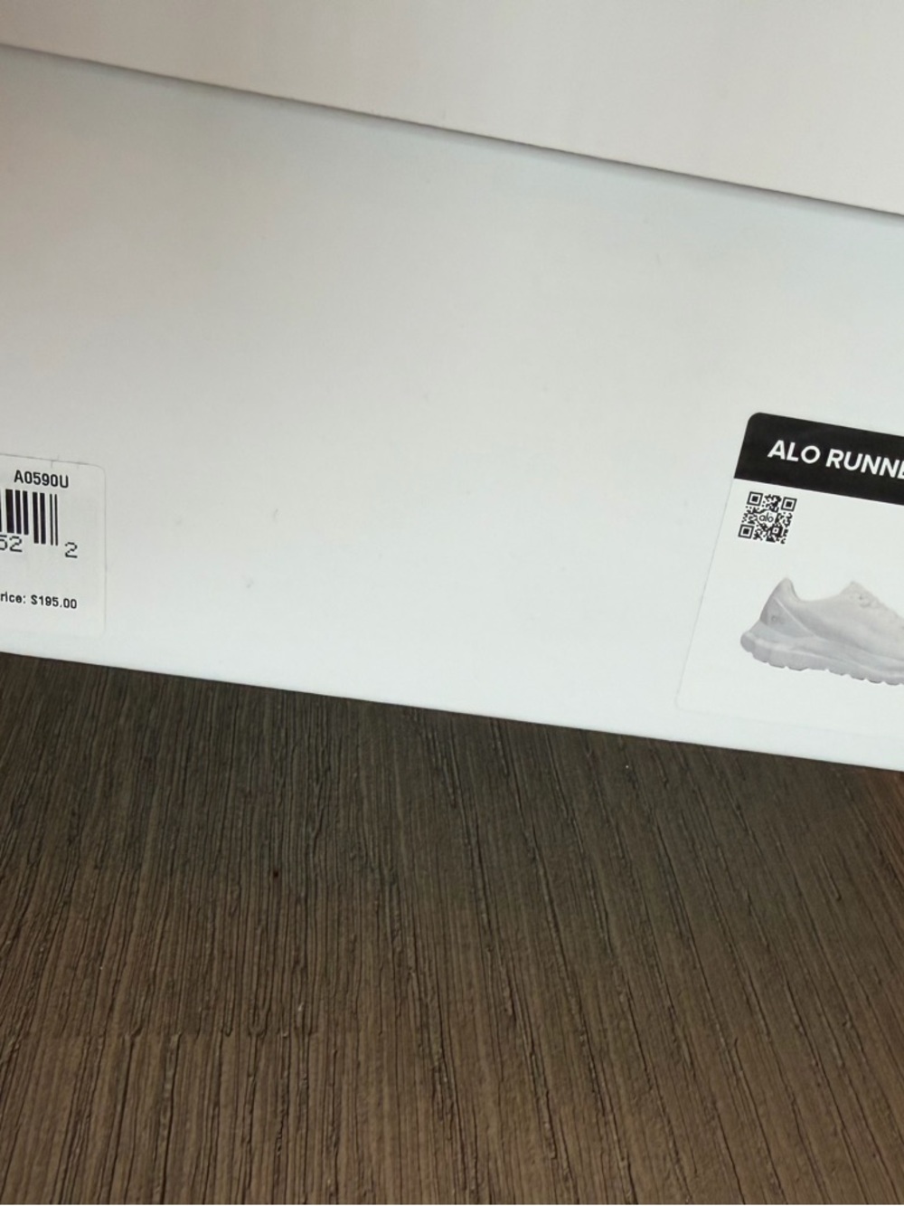 ALO Yoga White Alo Runner Shoe Box